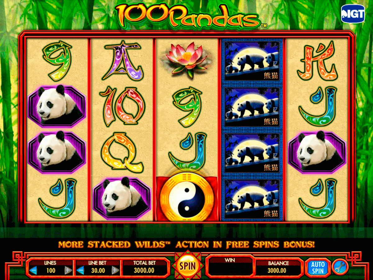 100 pandas igt pokie 