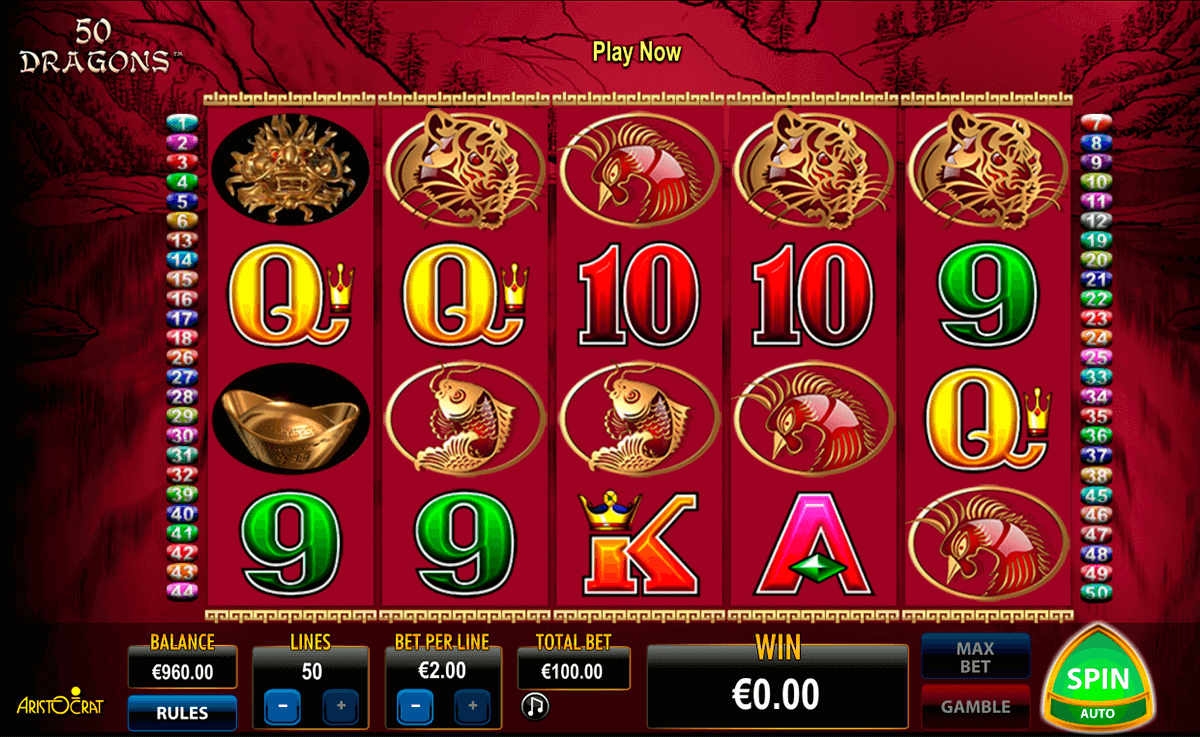 50 dragons aristocrat pokie 