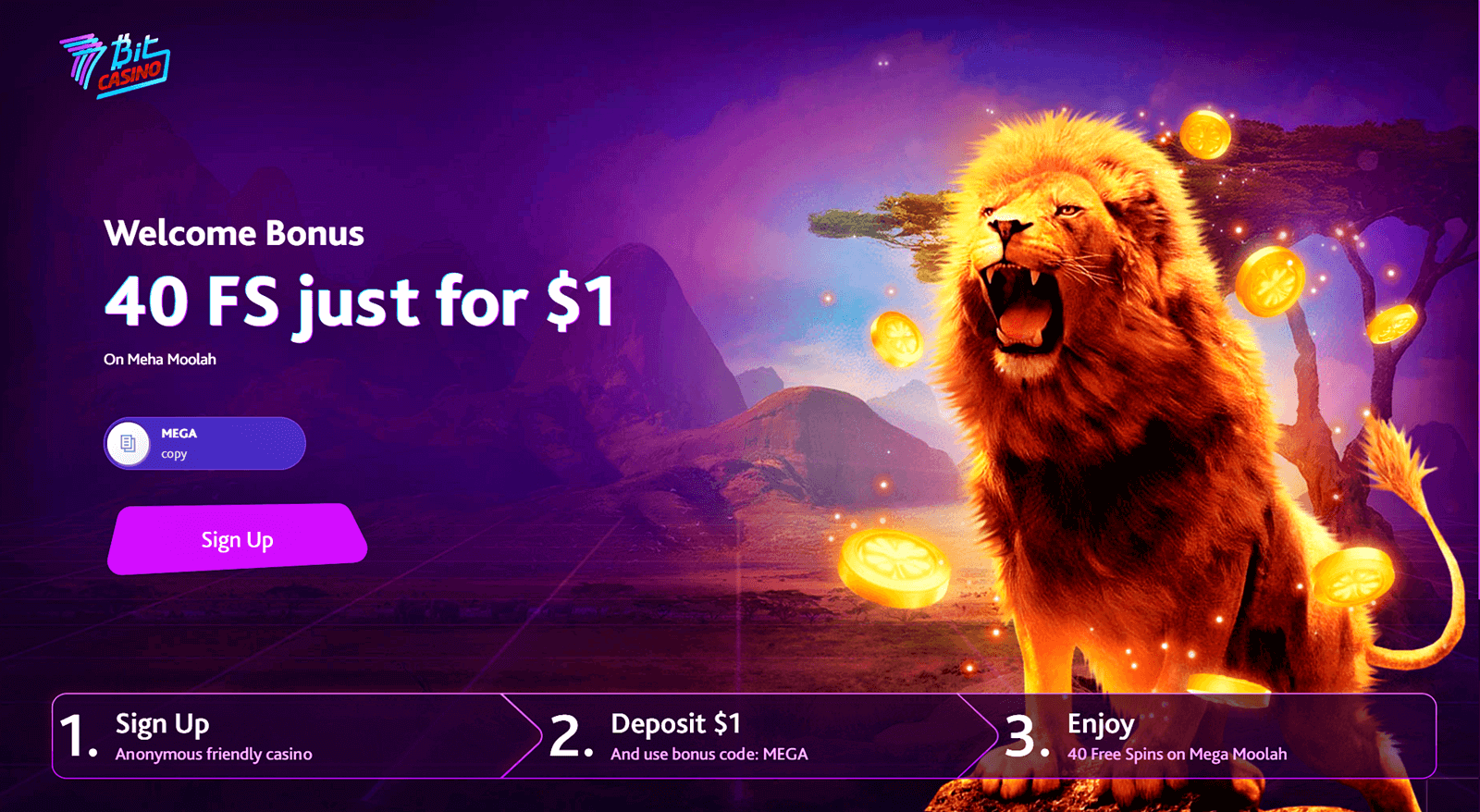 7Bit 1 Dollar Deposit Bonus