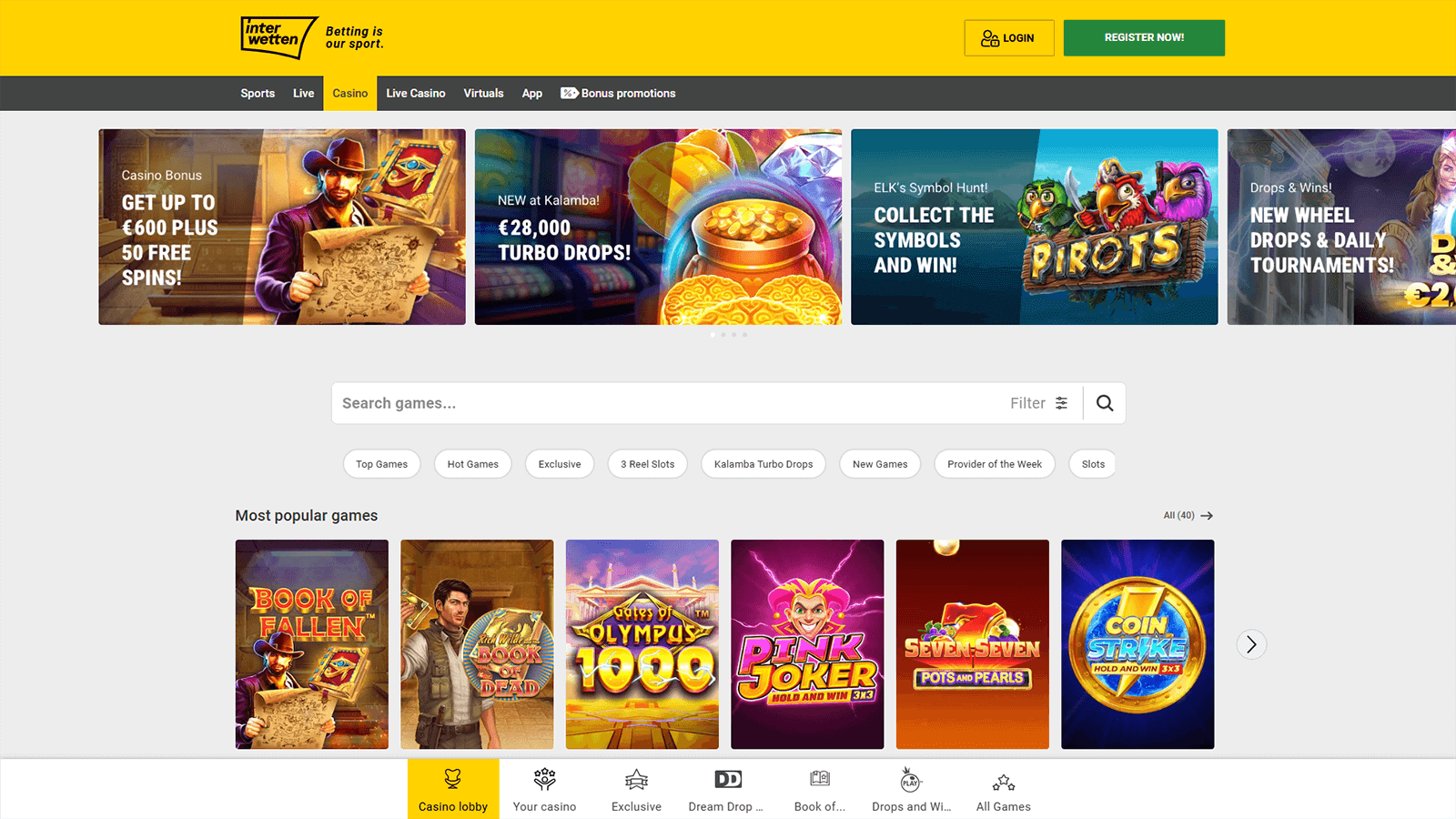 Interwetten Casino Homepage in New Zealand