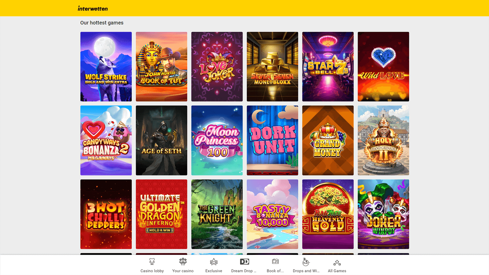Interwetten Casino Hottest Games