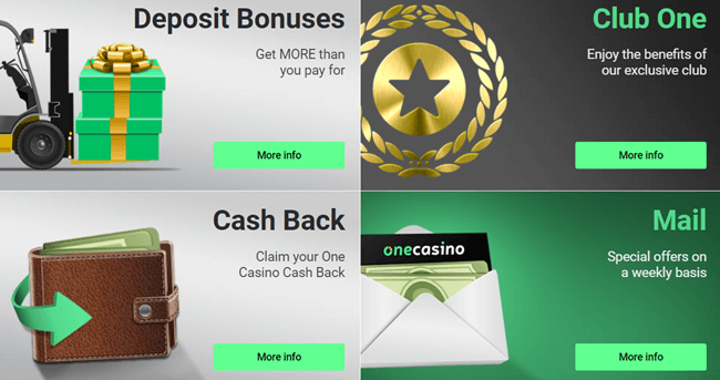 One Casino Bonuses