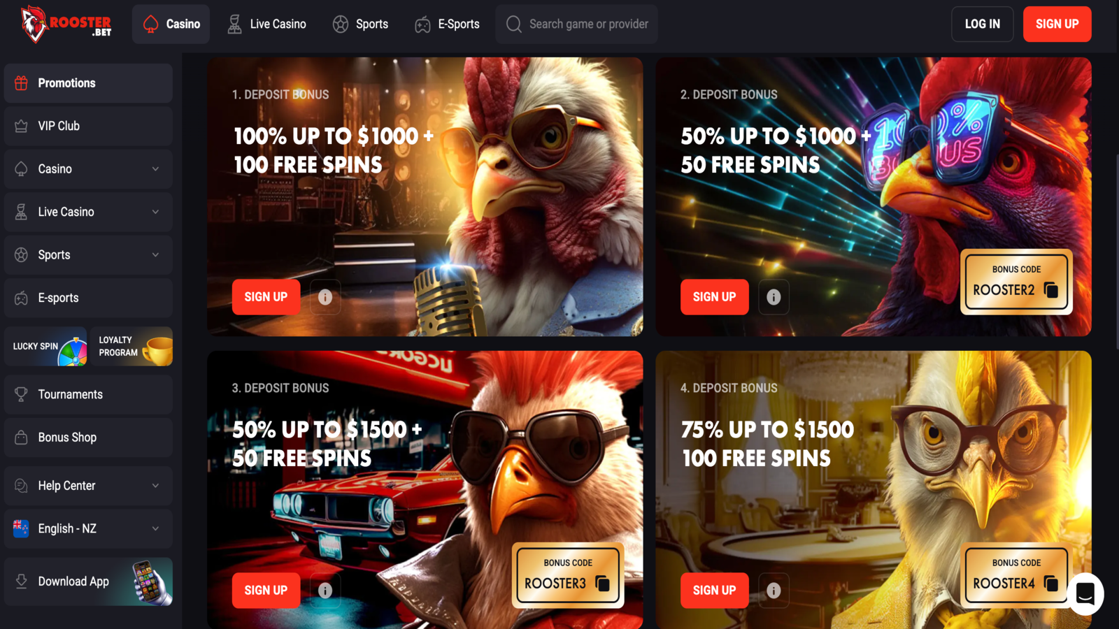 RoosterBet Promotions