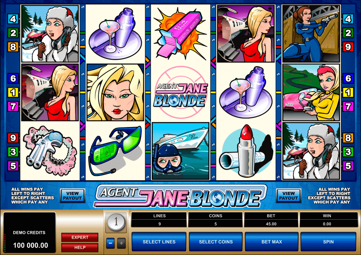 agent jane blonde microgaming pokie 