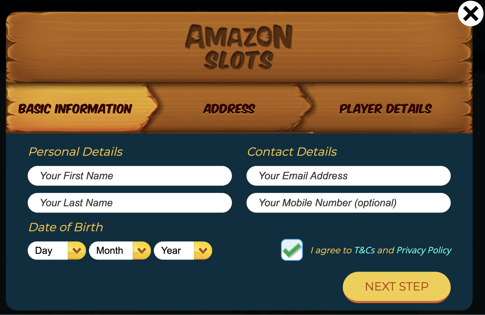 amazon slots registration