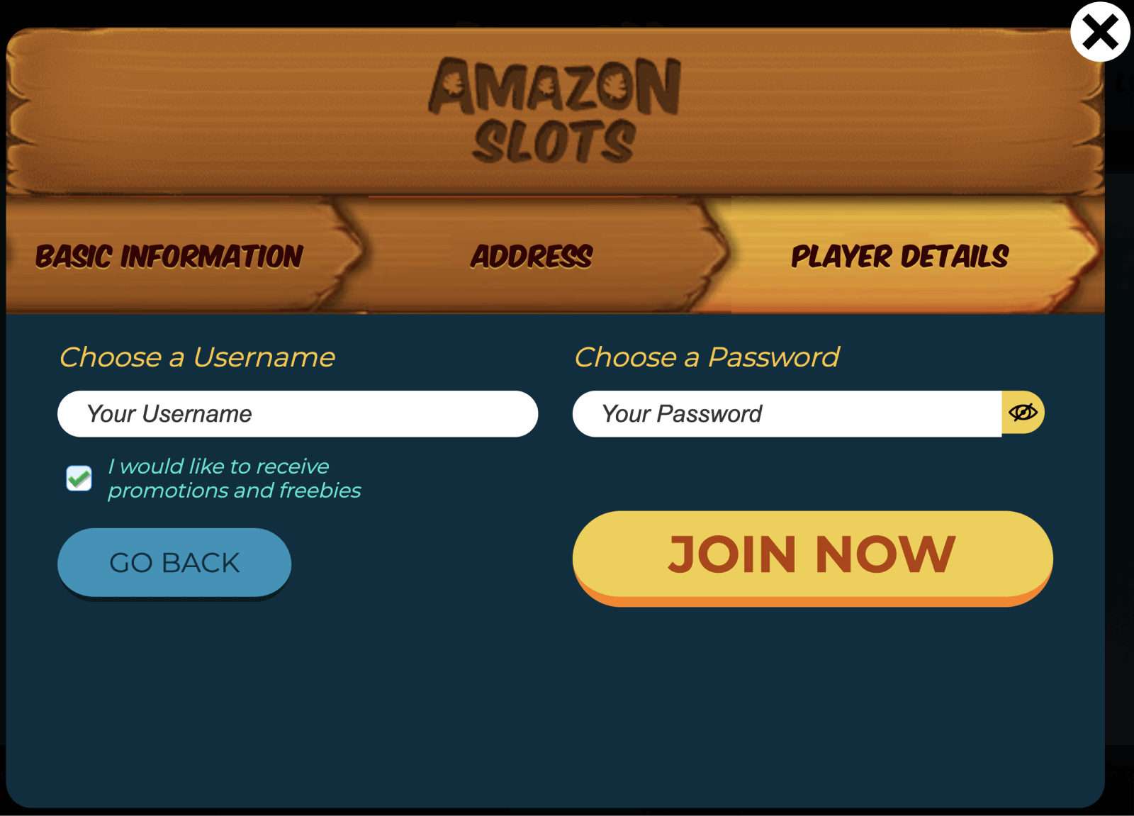amazon slots registration