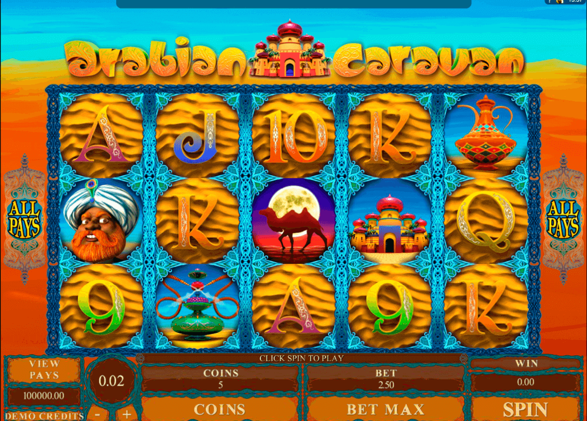 arabian caravan microgaming pokie
