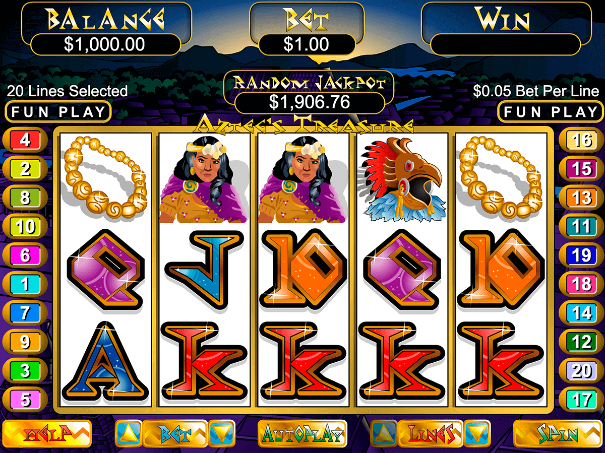 aztecs treasure rtg pokie