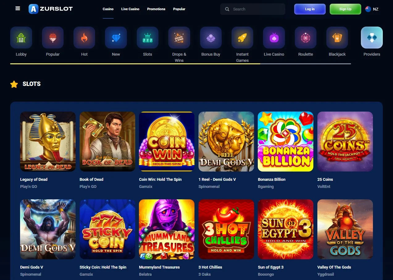 azurslot casino nz