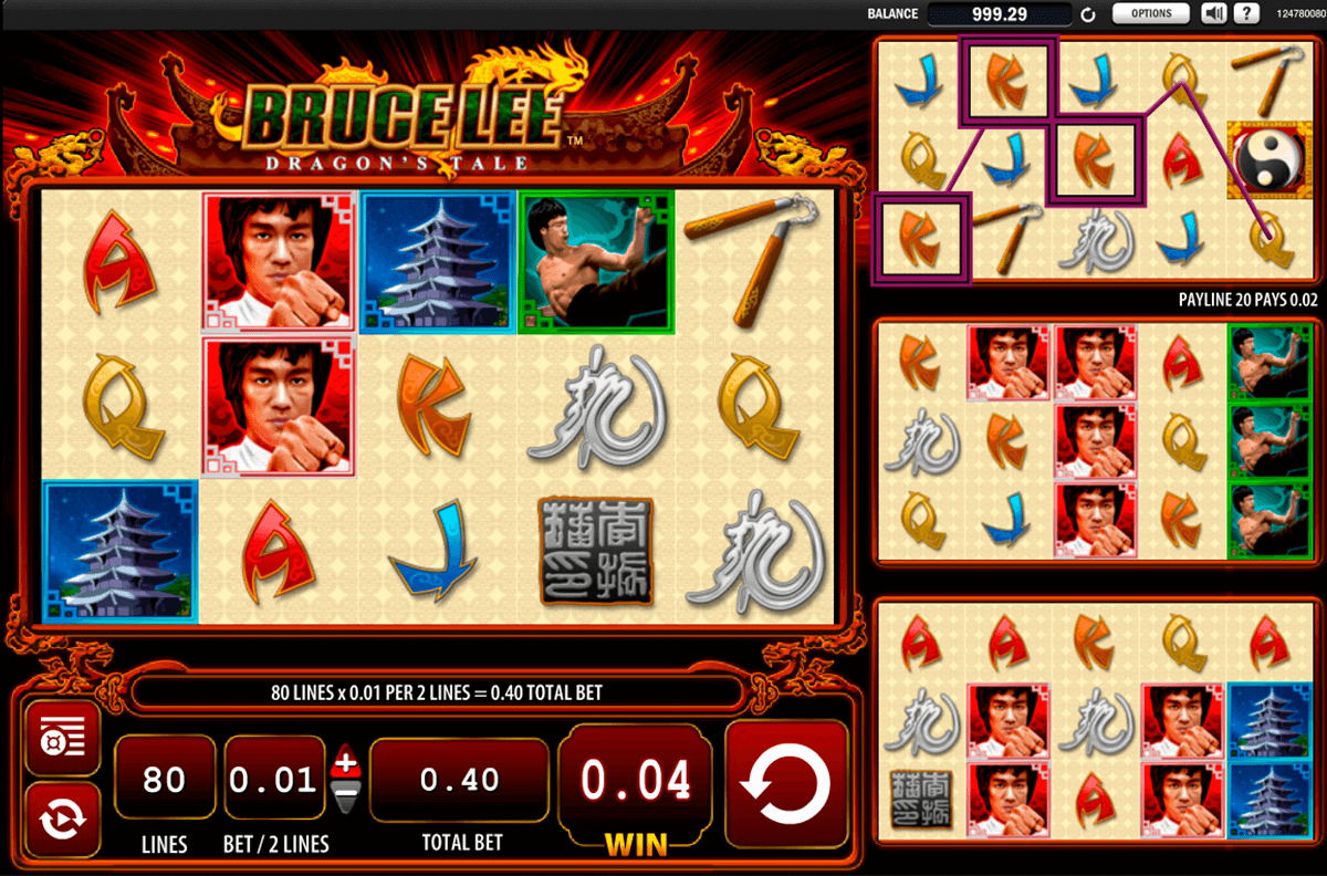 bruce lee dragons tale wms pokie