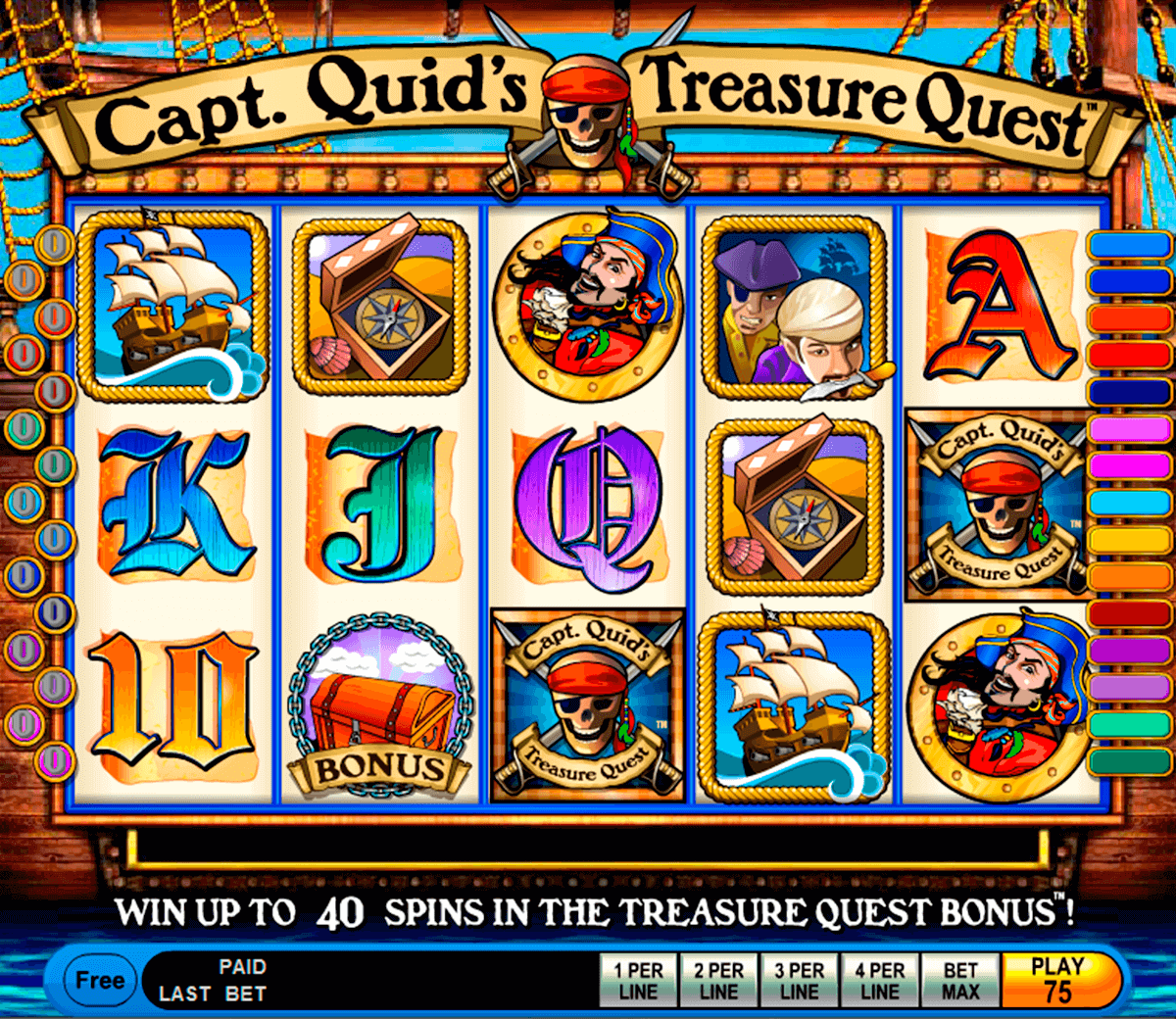 capt quids treasure quest igt pokie