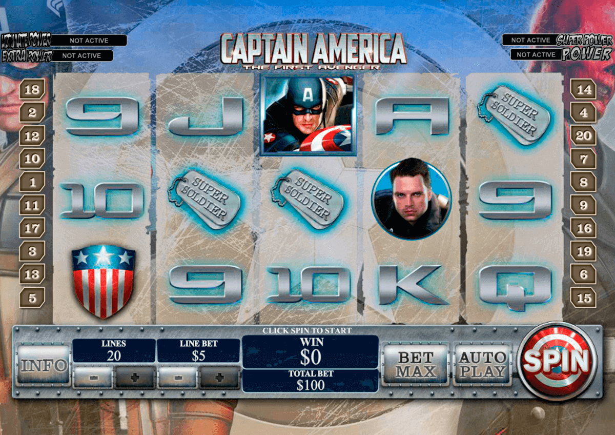 captain america playtech pokie
