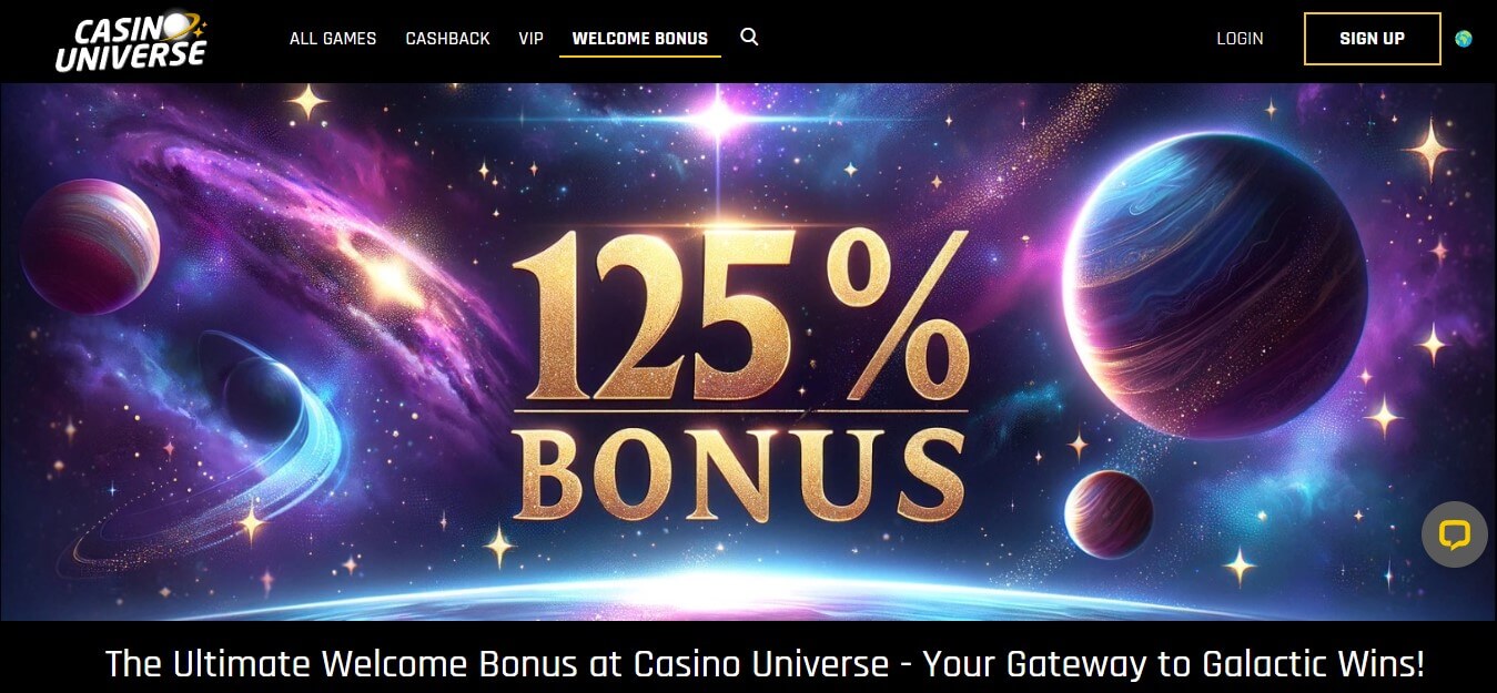 casino universe welcome bonus