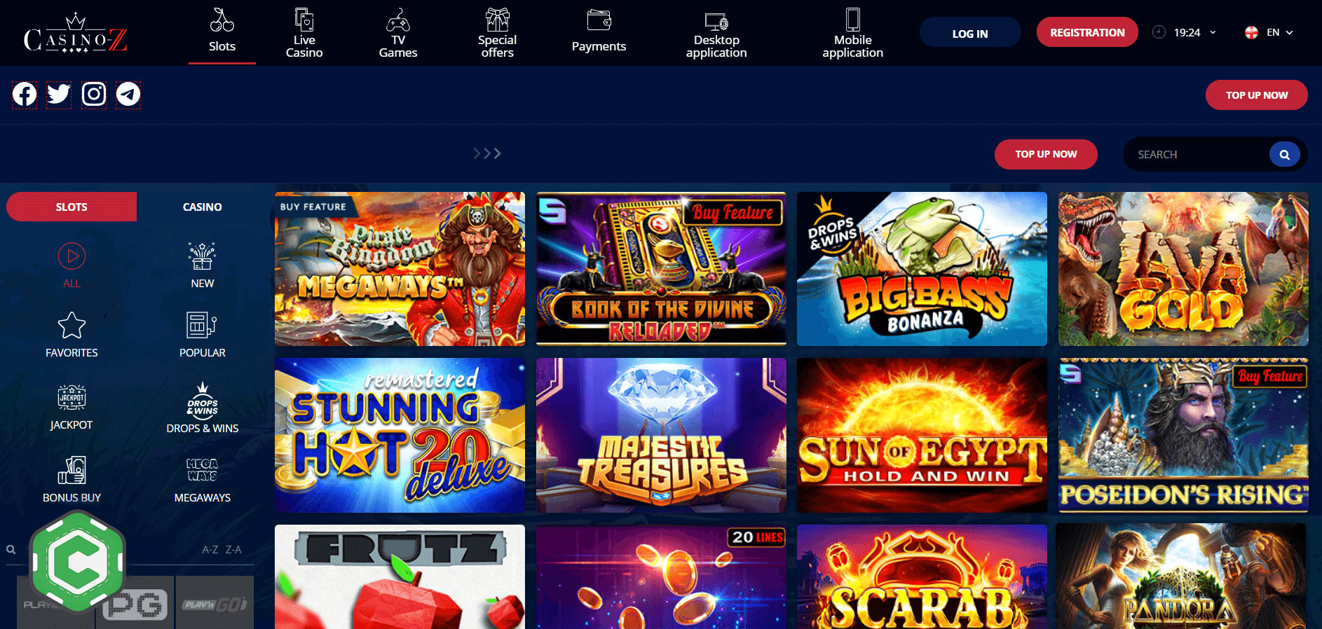 Casino Z Website Design