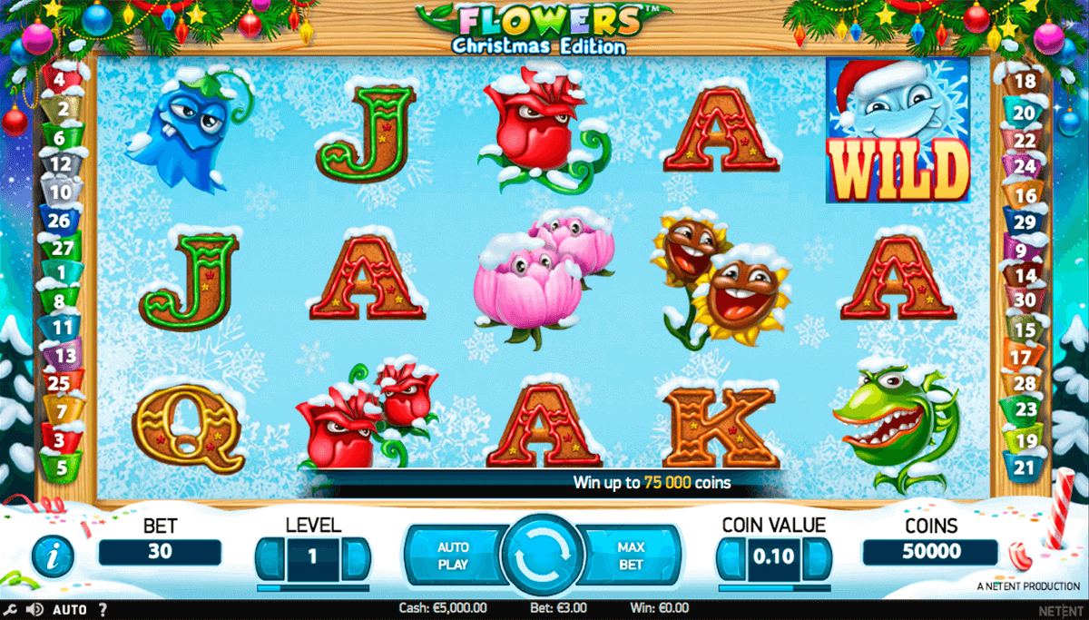 flowers christmas edition netent pokie