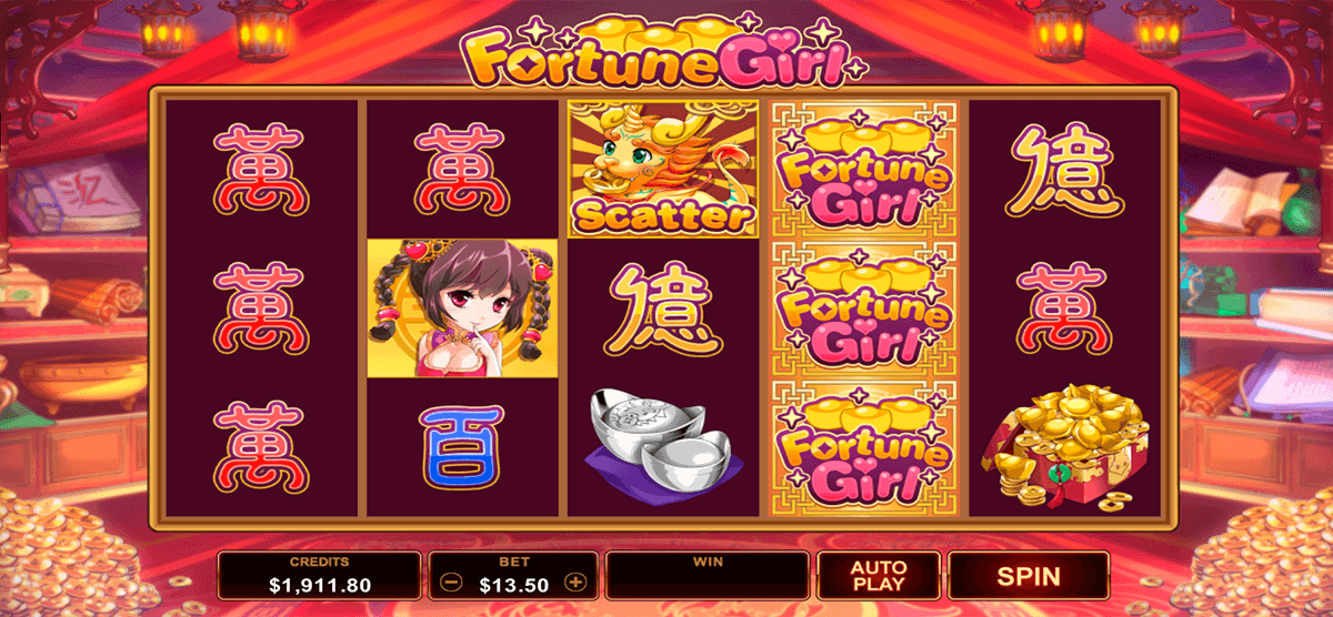 fortune girl microgaming pokie 