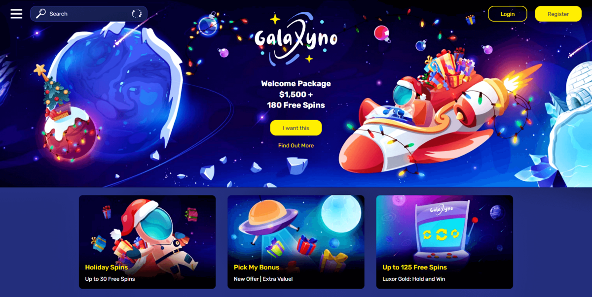 Galaxyno Casino Review Get $1500 + 180 FS Bonus!