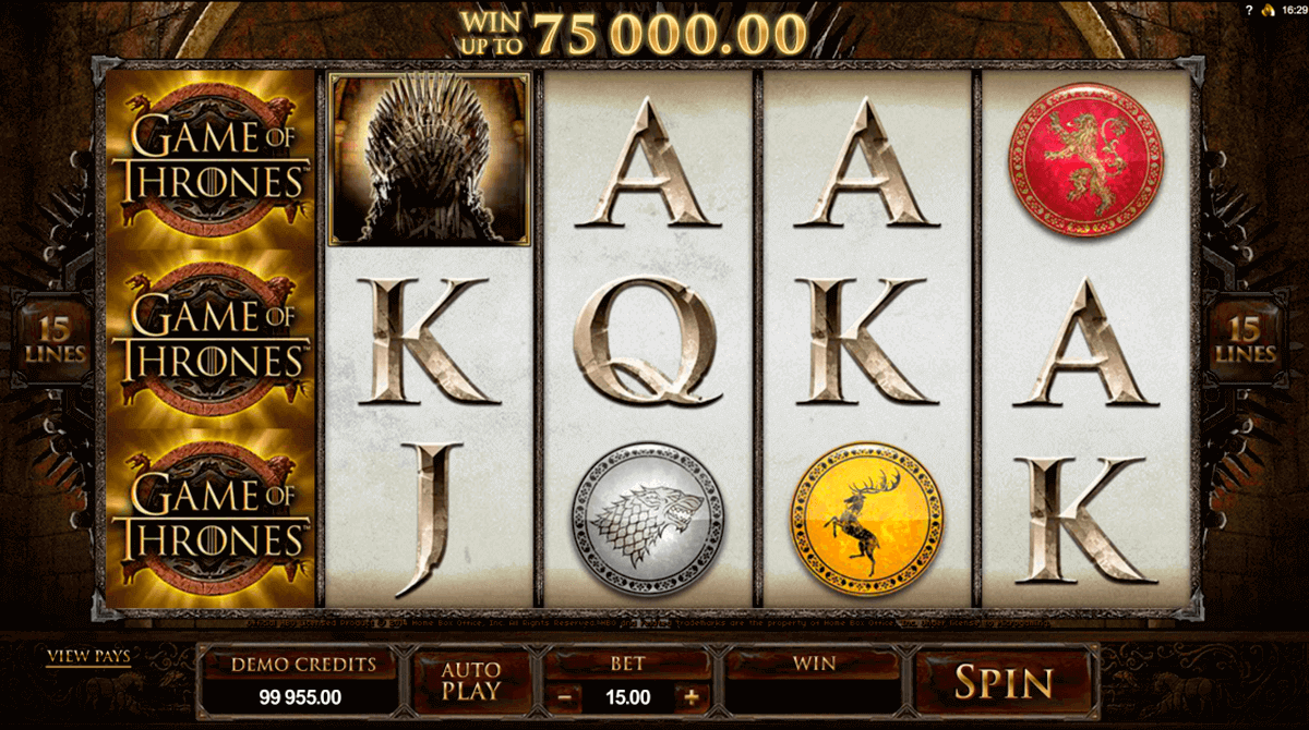 game of thrones 15 lines microgaming pokie