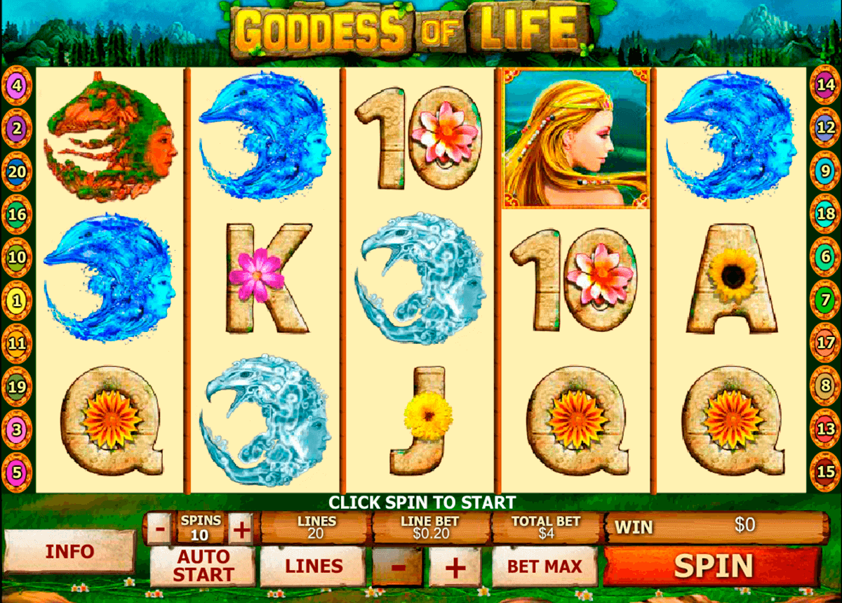 goddess of life playtech pokie