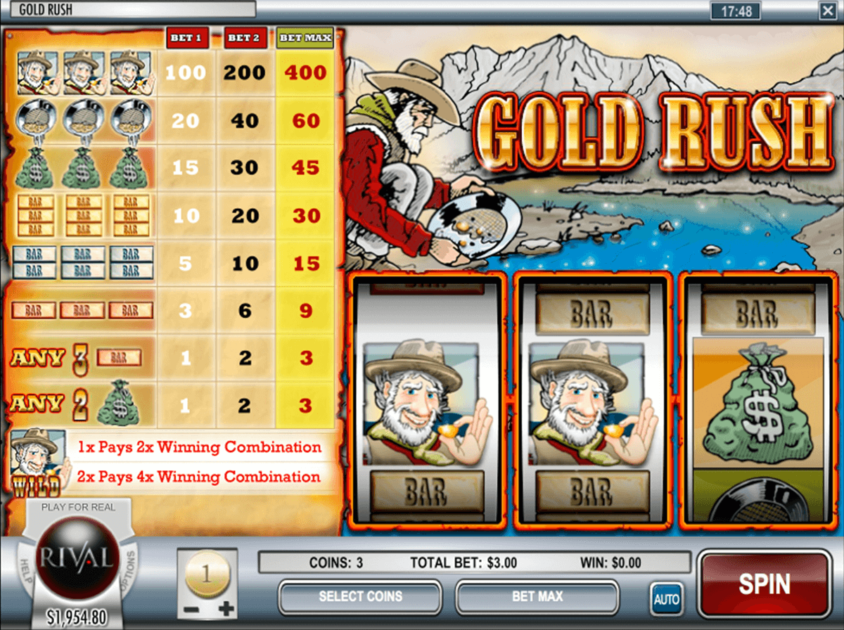 gold rush rival pokie