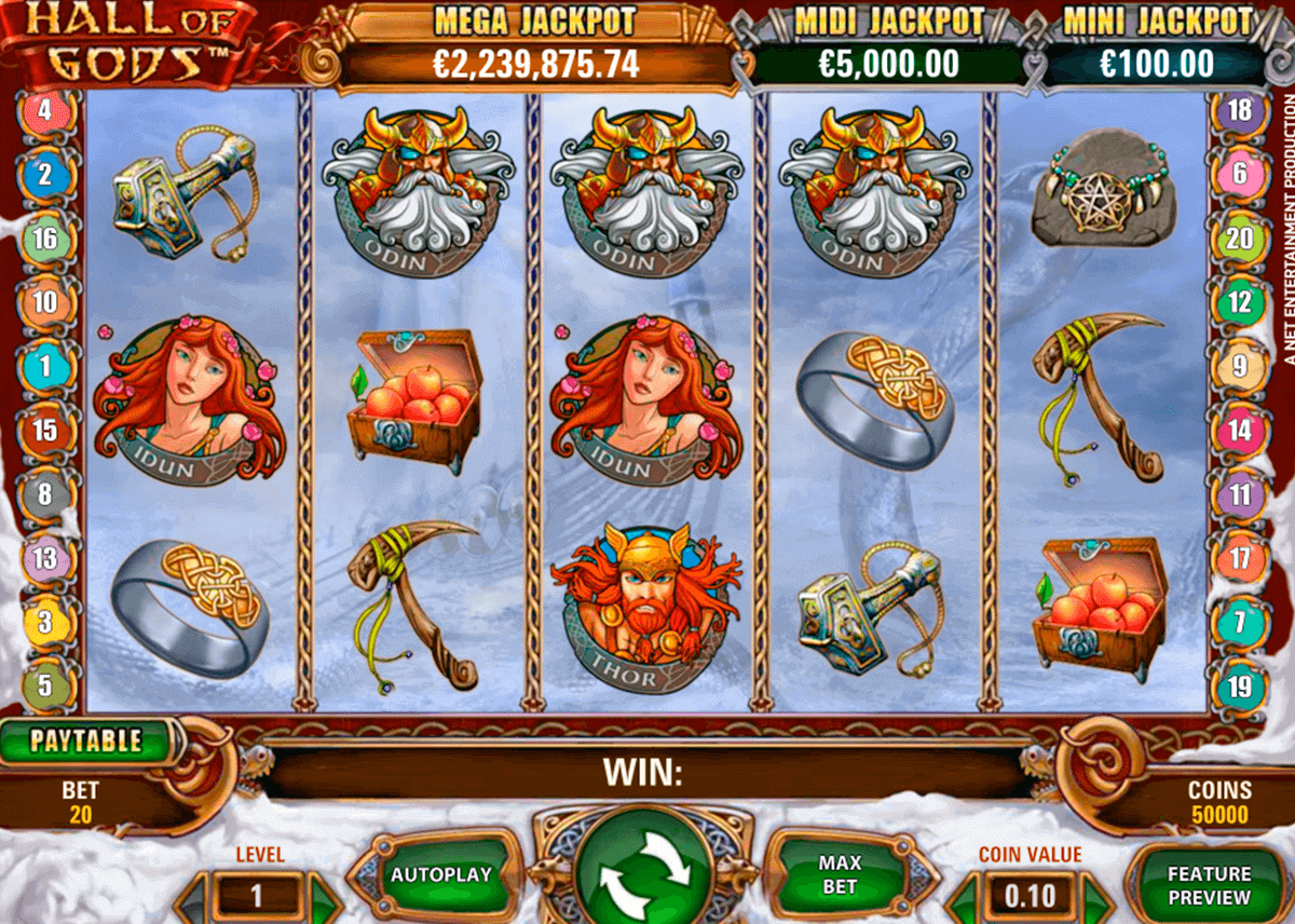 hall of gods netent pokie