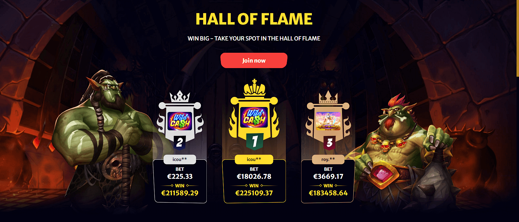 Hall Of Flame in Hell Spin Casino