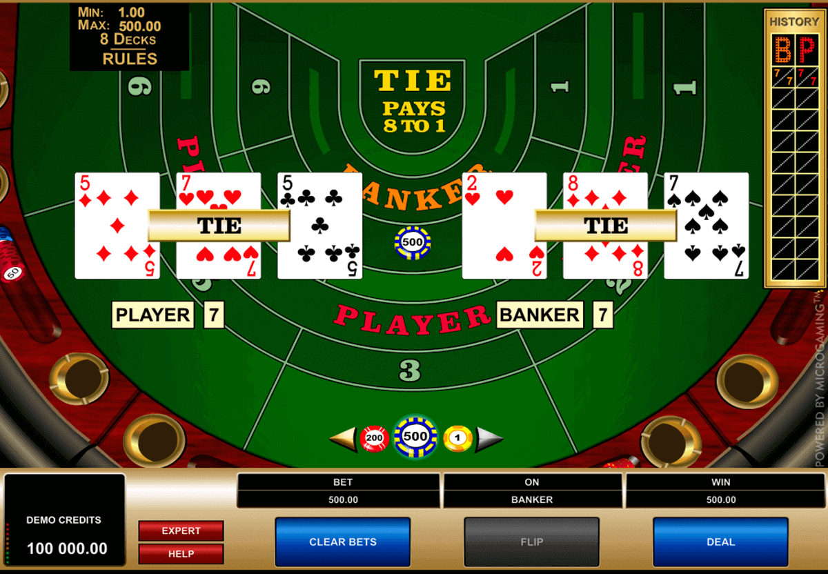 high limit baccarat microgaming