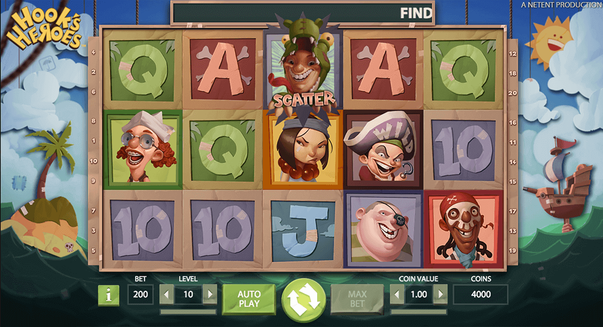 hooks heroes netent pokie