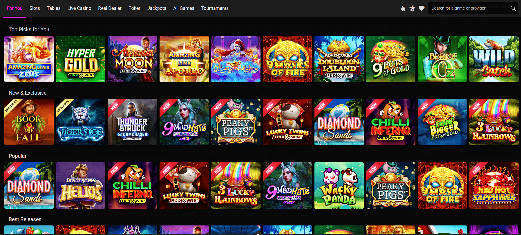 jackpot city casino games