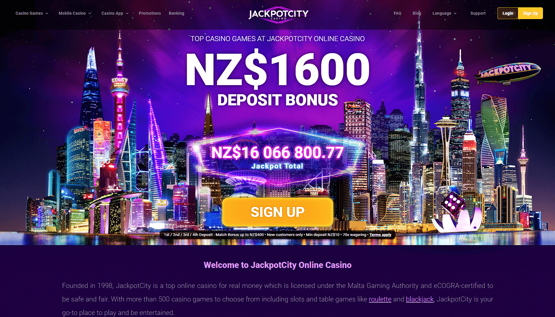 jackpot city casino site nz