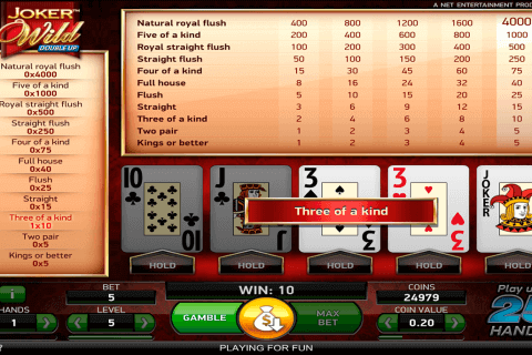 joker wild netent video poker
