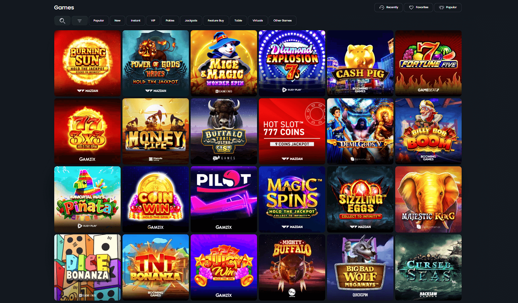 jungliwin casino games