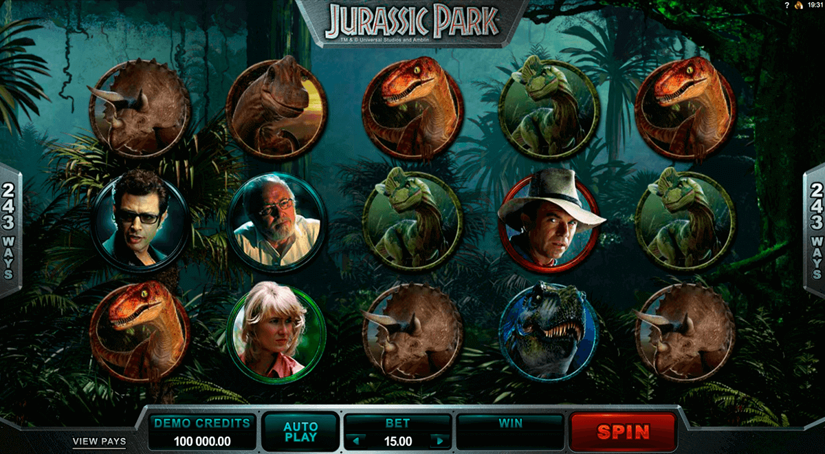 jurassic park microgaming pokie