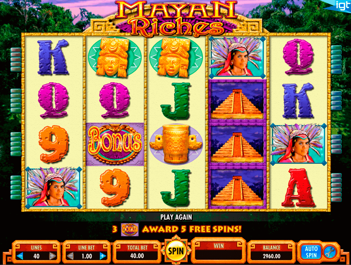 mayan riches igt pokie