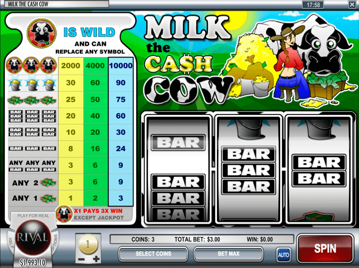 milk the cash cow rival pokie 
