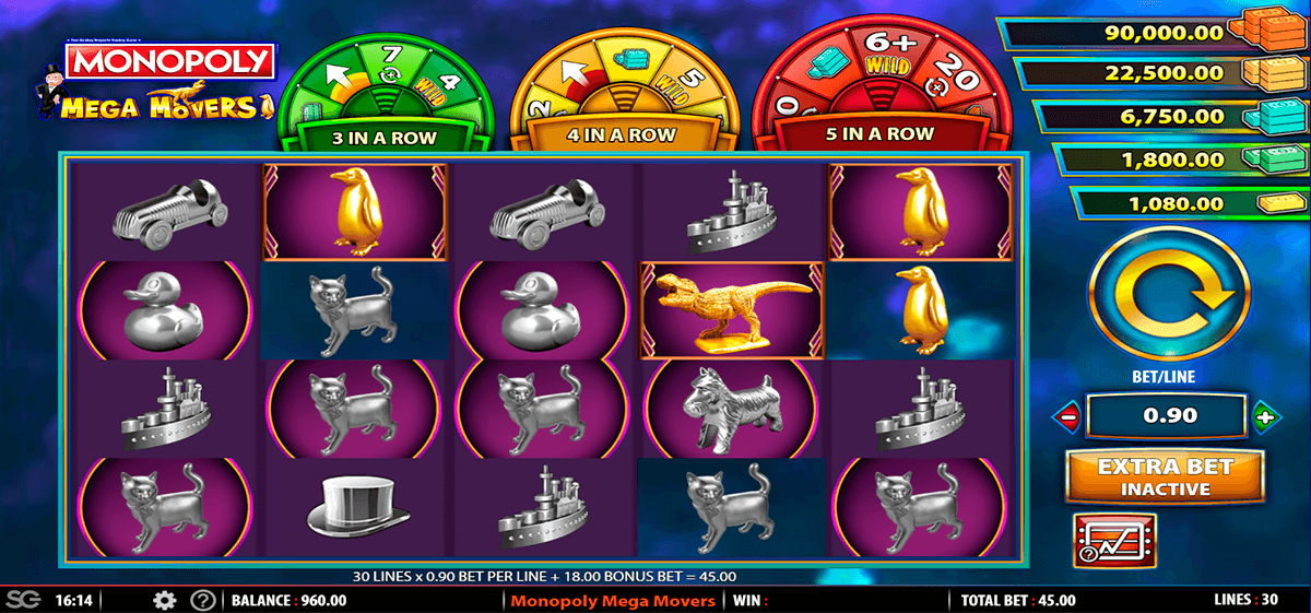 Monopoly pokie machine game