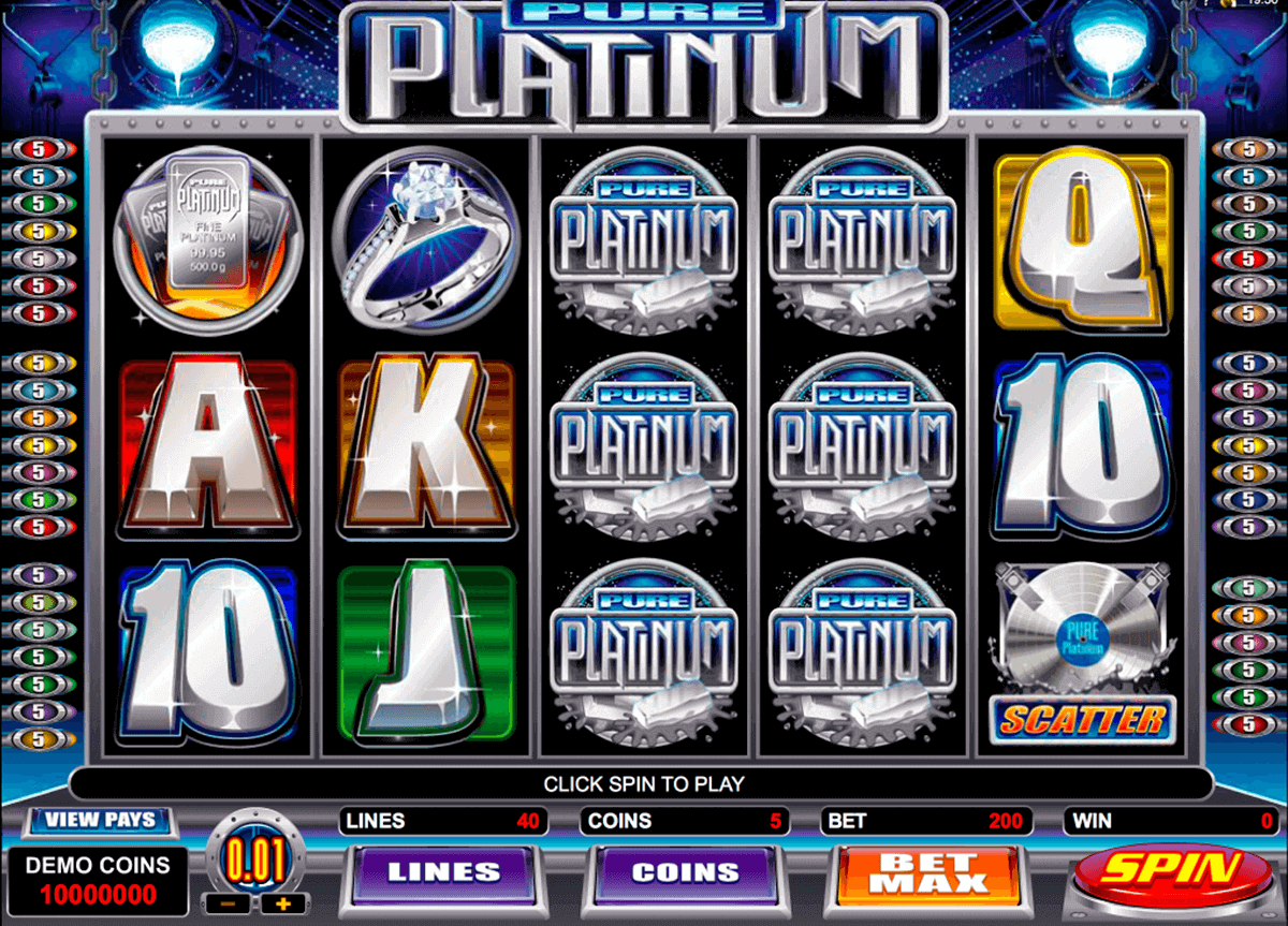 pure platinum microgaming pokie 