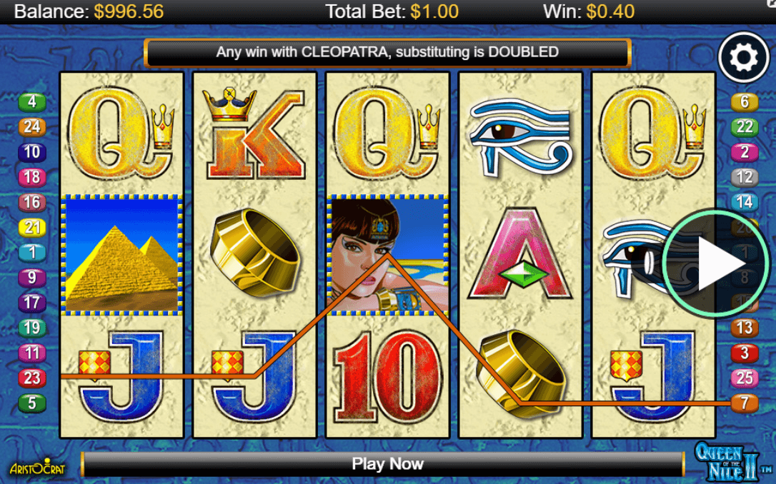 queen of the nile 2 wins 1