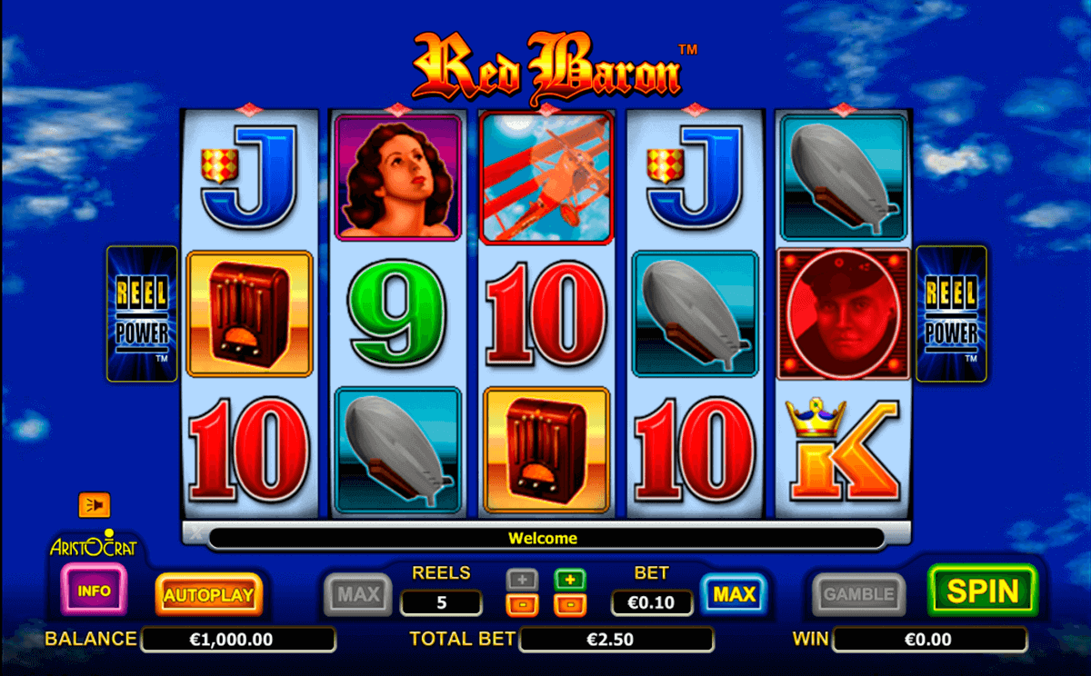 red baron aristocrat pokie 