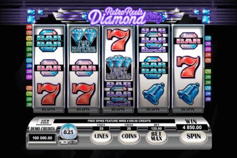 retro reels diamond glitz microgaming pokie
