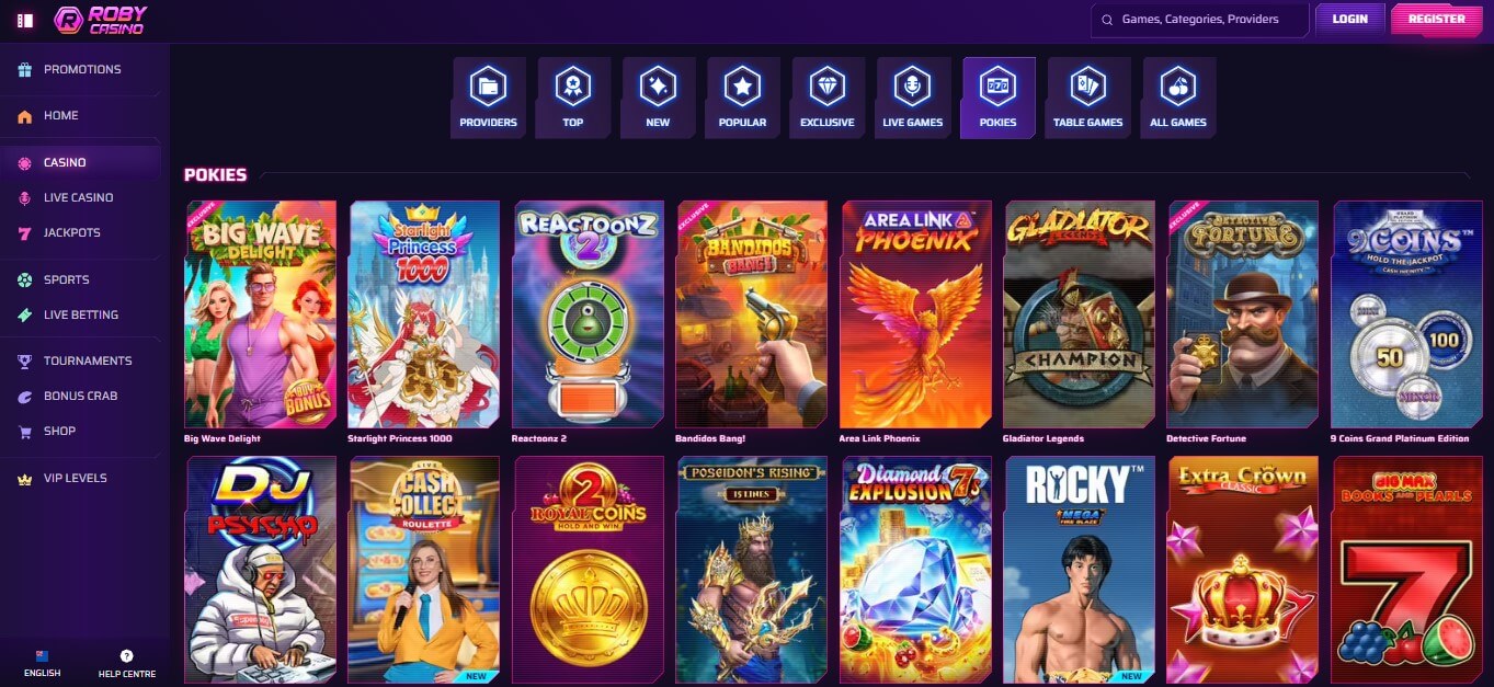 roby casino games