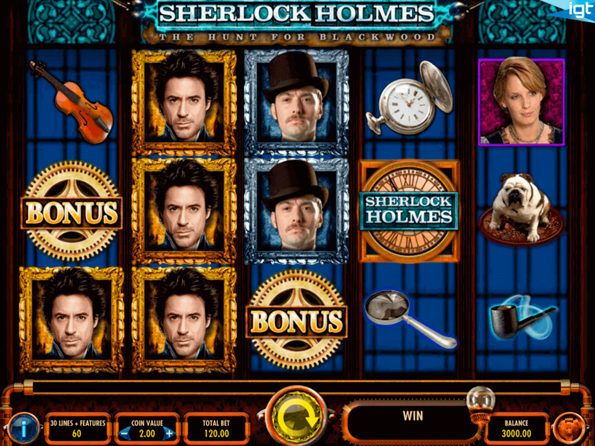 sherlock holmes the hunt for blackwood igt pokie