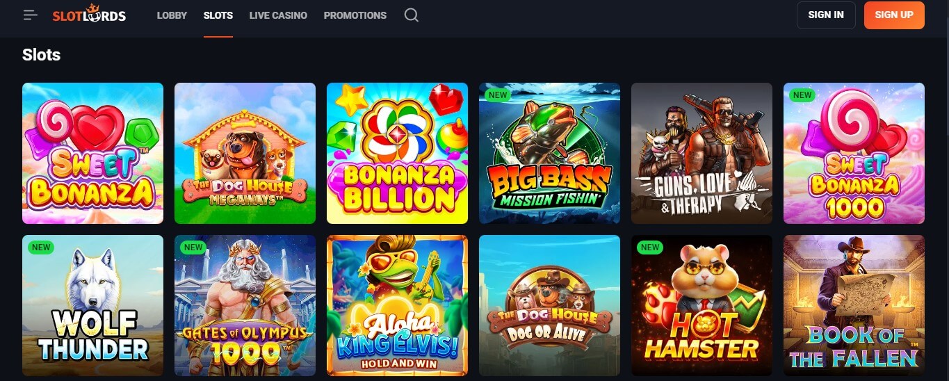 slot lord casino games