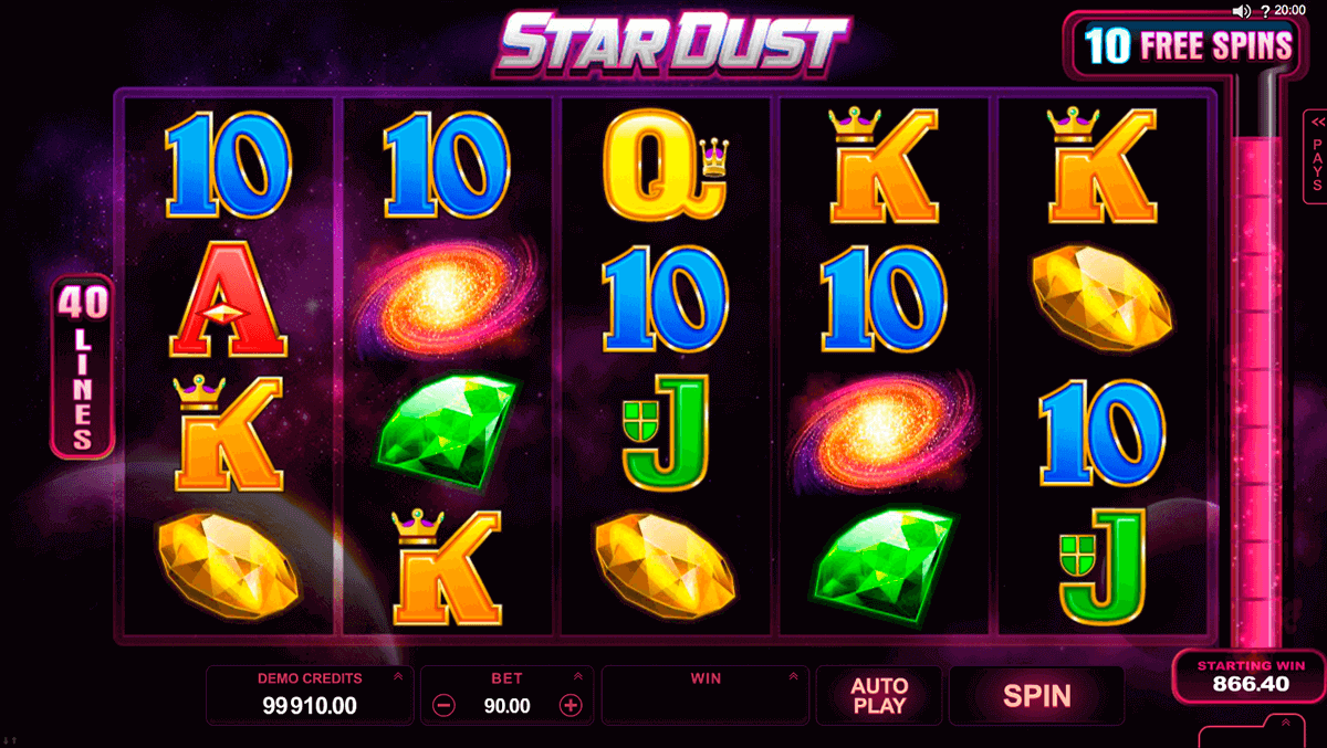 stardust microgaming pokie