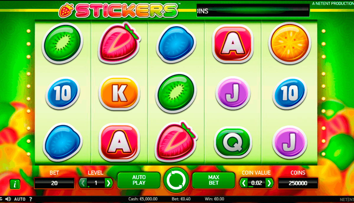 stickers netent pokie