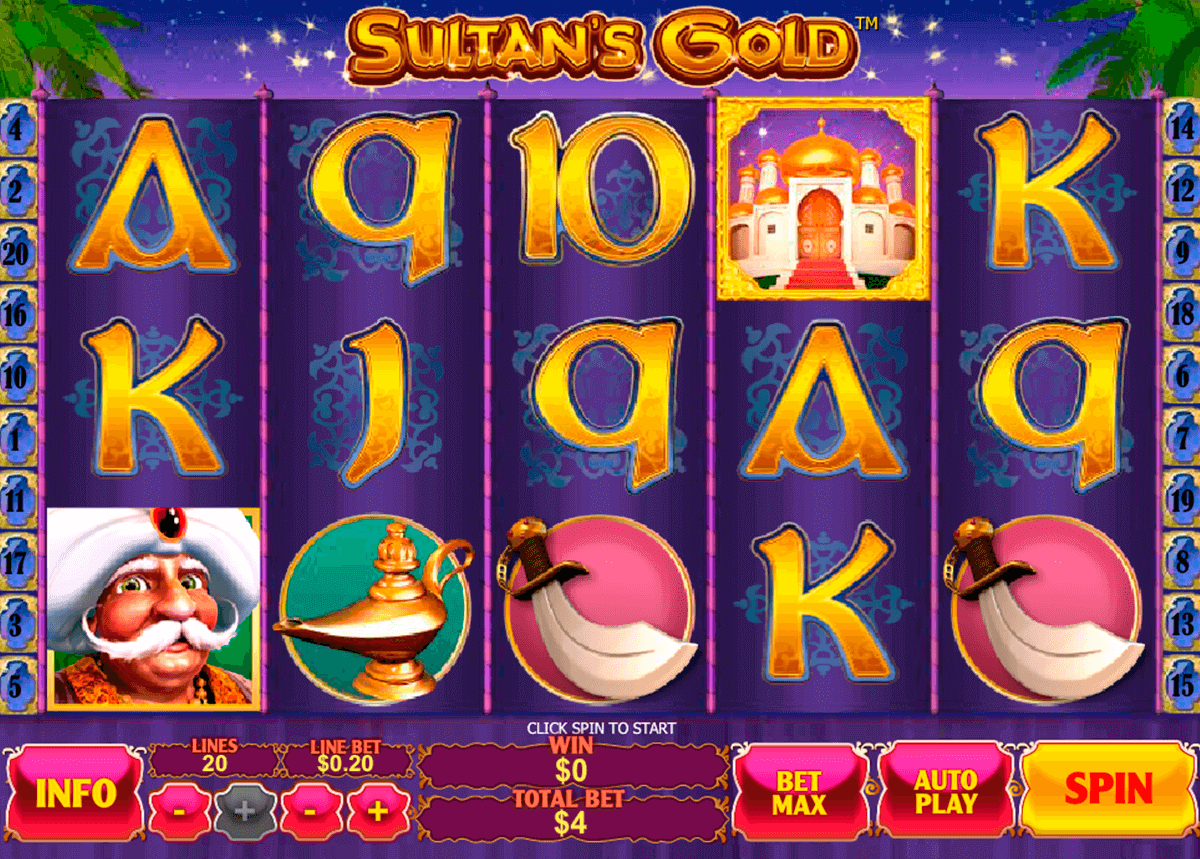sultans gold playtech pokie 