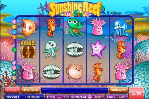 sunshine reef microgaming pokie