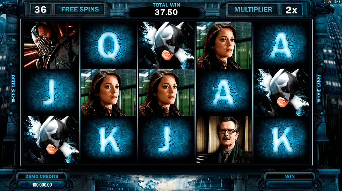 the dark knight rises microgaming pokie