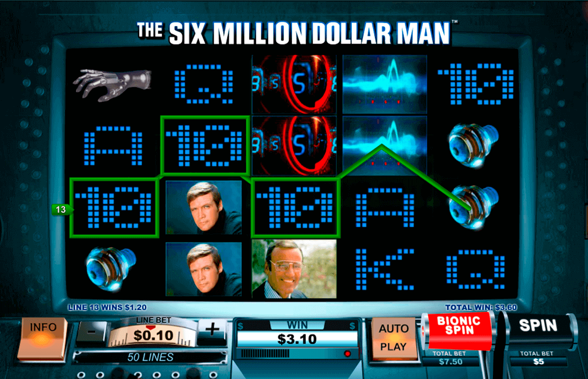 the six million dollar man playtech pokie 