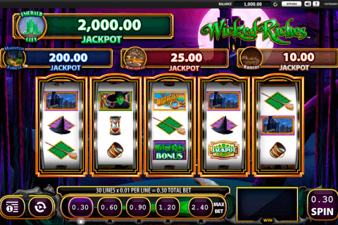 the wizard of oz wicked riches wms pokie
